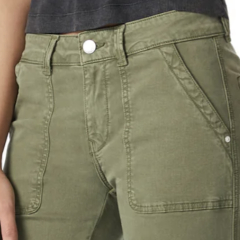 Mavi Jeans IVY  Mid-Rise slim Cargo colo Green Size 24 - Picture 3 of 9